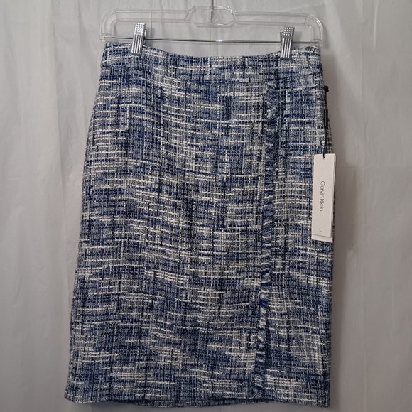 CALVIN KLEIN WOMEN'S TWEED SUIT SKIRT - Picture 2 of 10